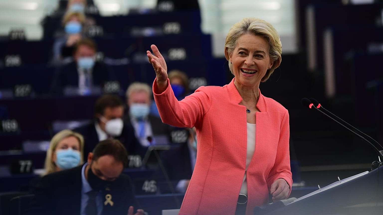 Ursula von der Leyen during the State of the Union Address (SOTEU) 2021
