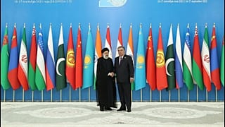 استقبال امام‌علی رحمان، رئیس جمهوری تاجیکستان از ابراهیم رئیسی 