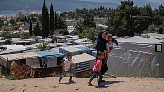 Sisam adasıdan çadır kampta kalan göçmenler