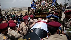 تشییع جنازه صالح ثماد در صنعا/۲۸ آوریل ۲۰۱۸