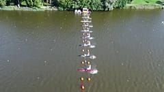 Salida de la final de K1 1000 masculino