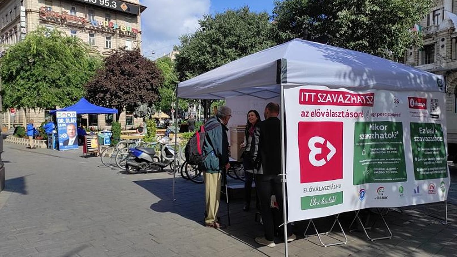 Az erzsébetvárosi szavazósátor