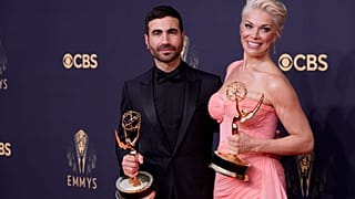 Brett Goldstein, left, and Hannah Waddingham, won awards for their performances in Apple comedy "Ted Lasso"