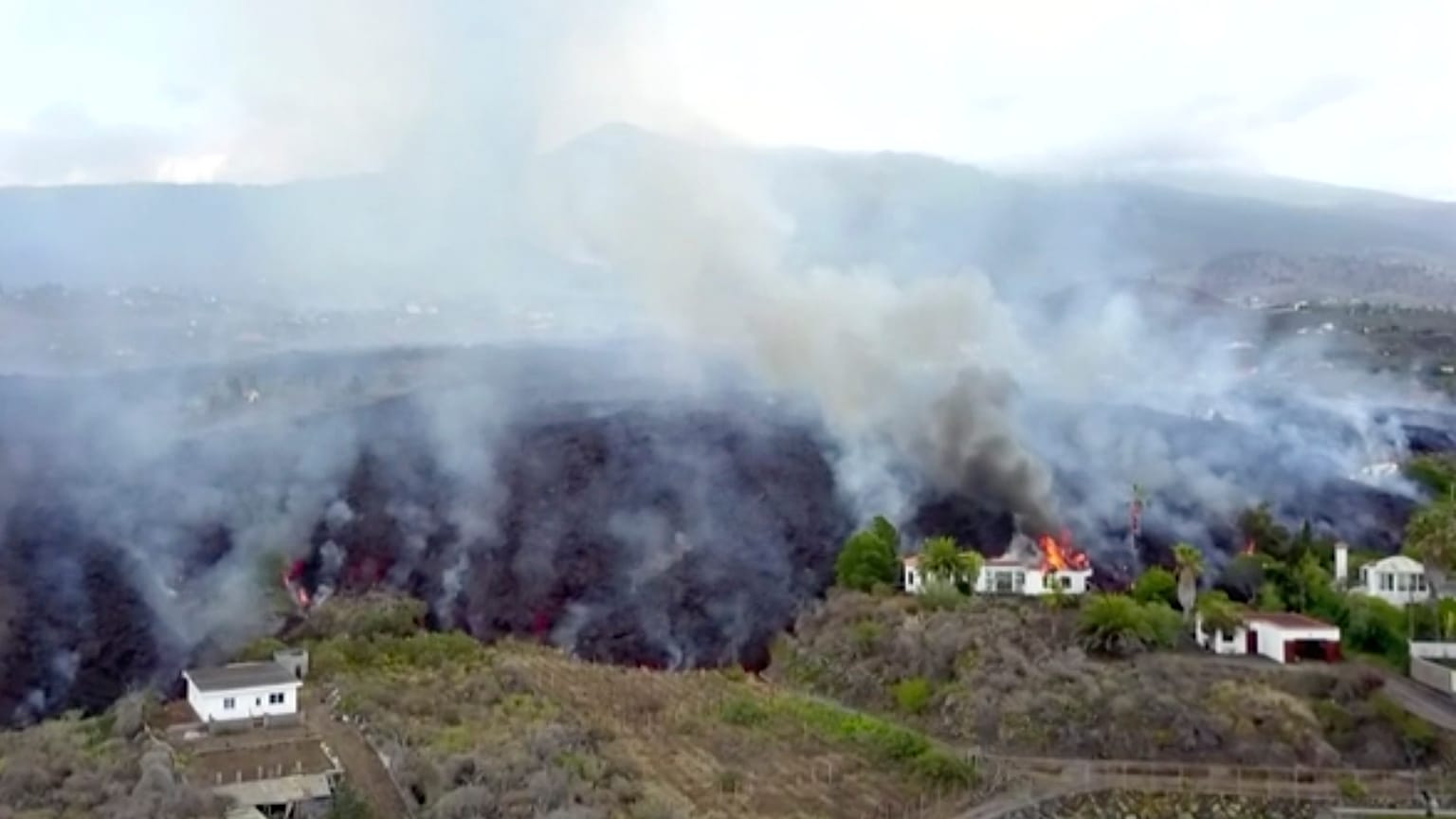Un río de lava después de la erupción volcánica en La Palma, España, el 20 de septiembre de 2021. 