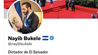 Captura de la biografía en Twitter de Nayib Bukele