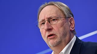 German Member of European Parliament Bernd Lange at a press conference in Brussels on 27 April 2021