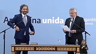 Alberto Fernández jura a Santiago Cafiero como ministro de asuntos exteriores, 20/9/2021, Buenos Aires, Argentina