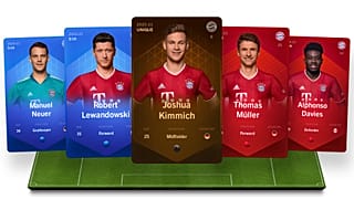Sorare lets users buy and sell NFT trading cards featuring football players