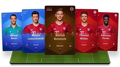 Sorare lets users buy and sell NFT trading cards featuring football players