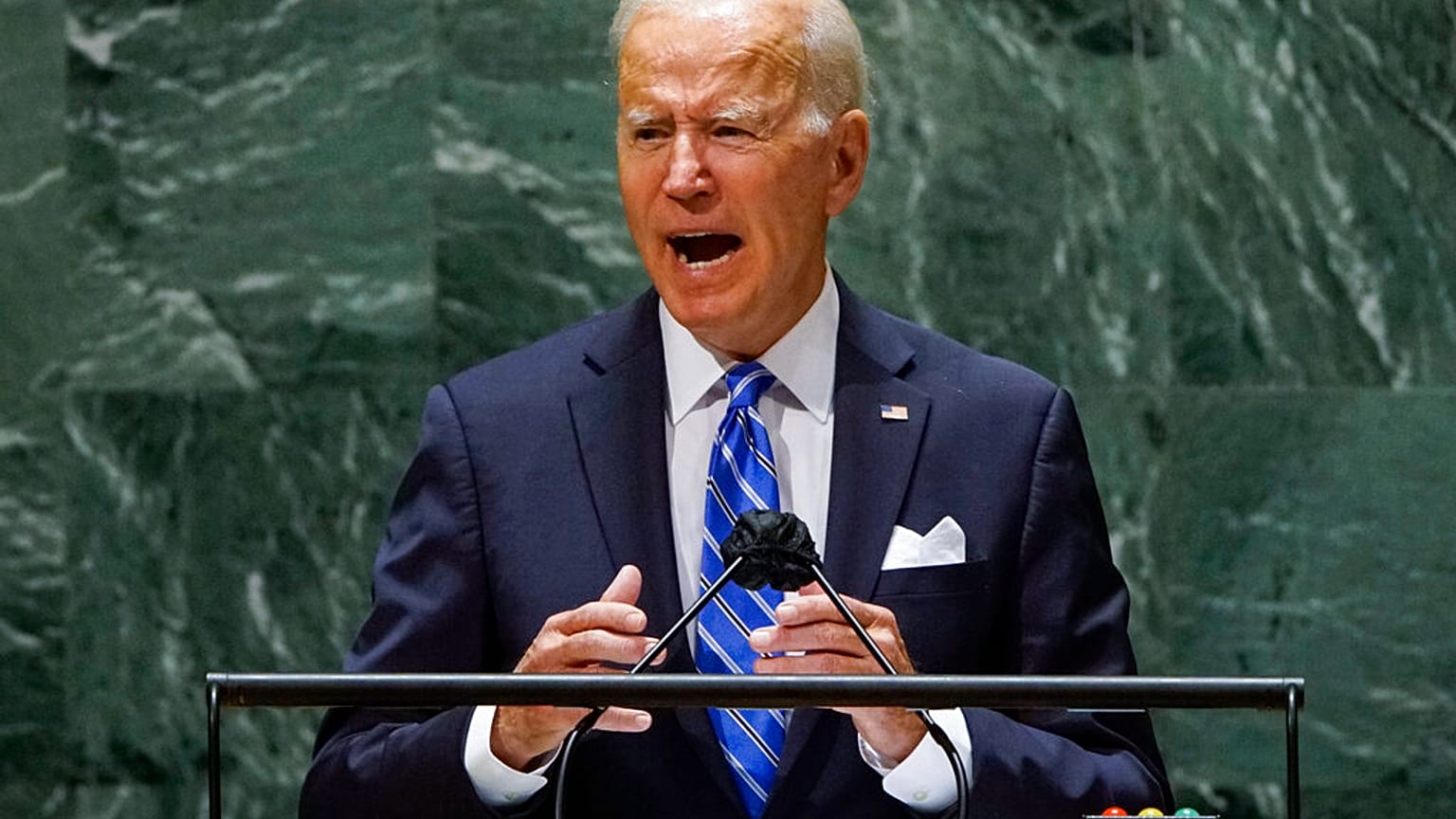 Joe Biden durante su discurso ante la Asamblea General de la ONU