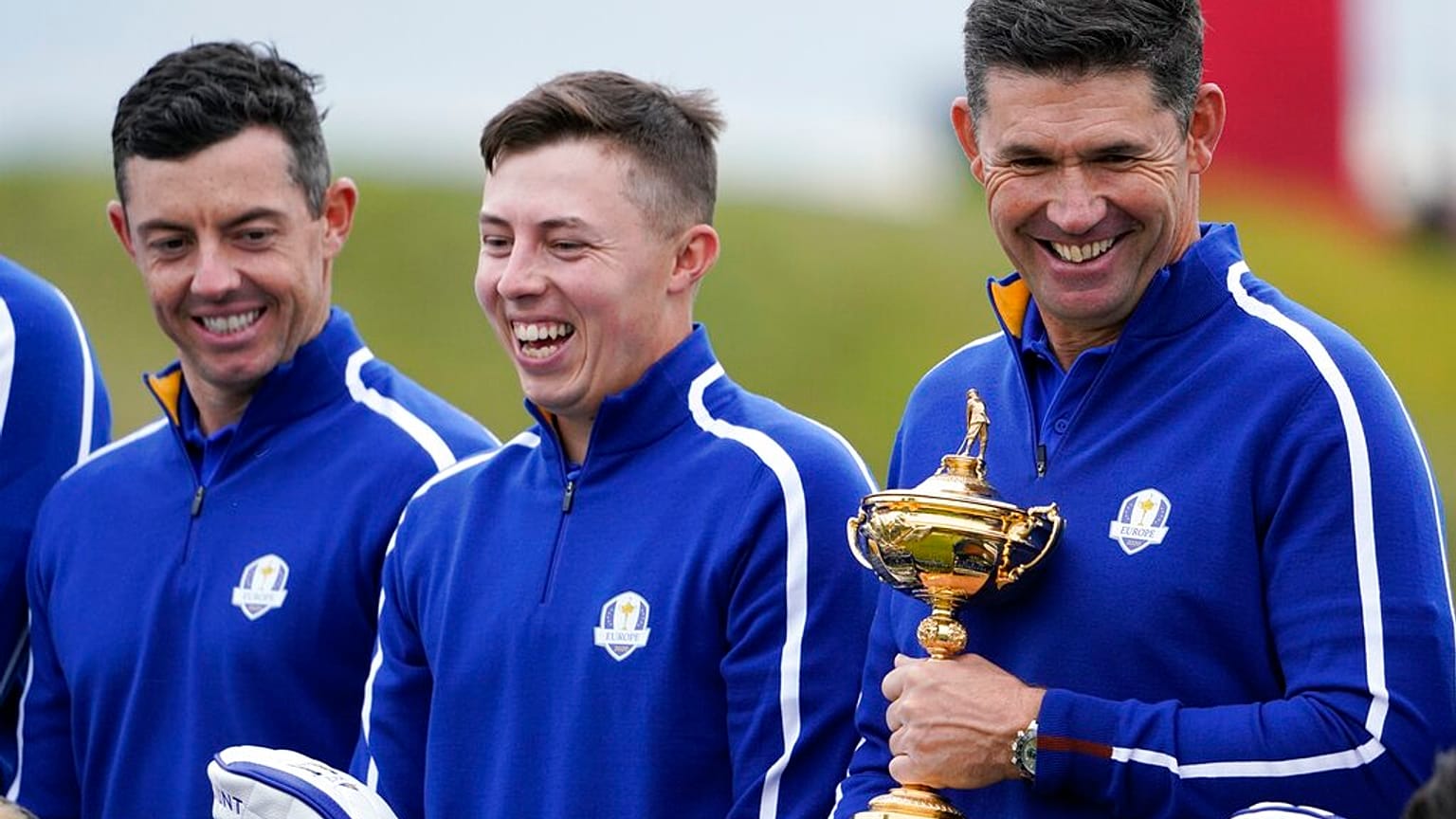 Le capitaine de la sélection européenne Padraig Harrington (à droite), à trois jours du début de la Ryder Cup - Sheboygan, Wisconsin, le 21/09/2021