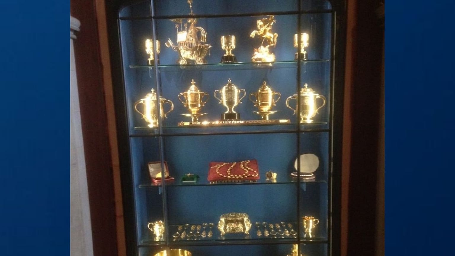A collection of valuable items were stolen from the castle, police said.