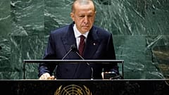 الرئيس التركي رجب طيب أردوغان يلقي كلمة أمام الدورة 76 للجمعية العامة للأمم المتحدة في نيويورك، 21 سبتمبر 2021 