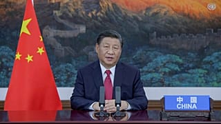 El presidente chino, Xi Jinping, durante su alocución ante la Asamblea General de la ONU