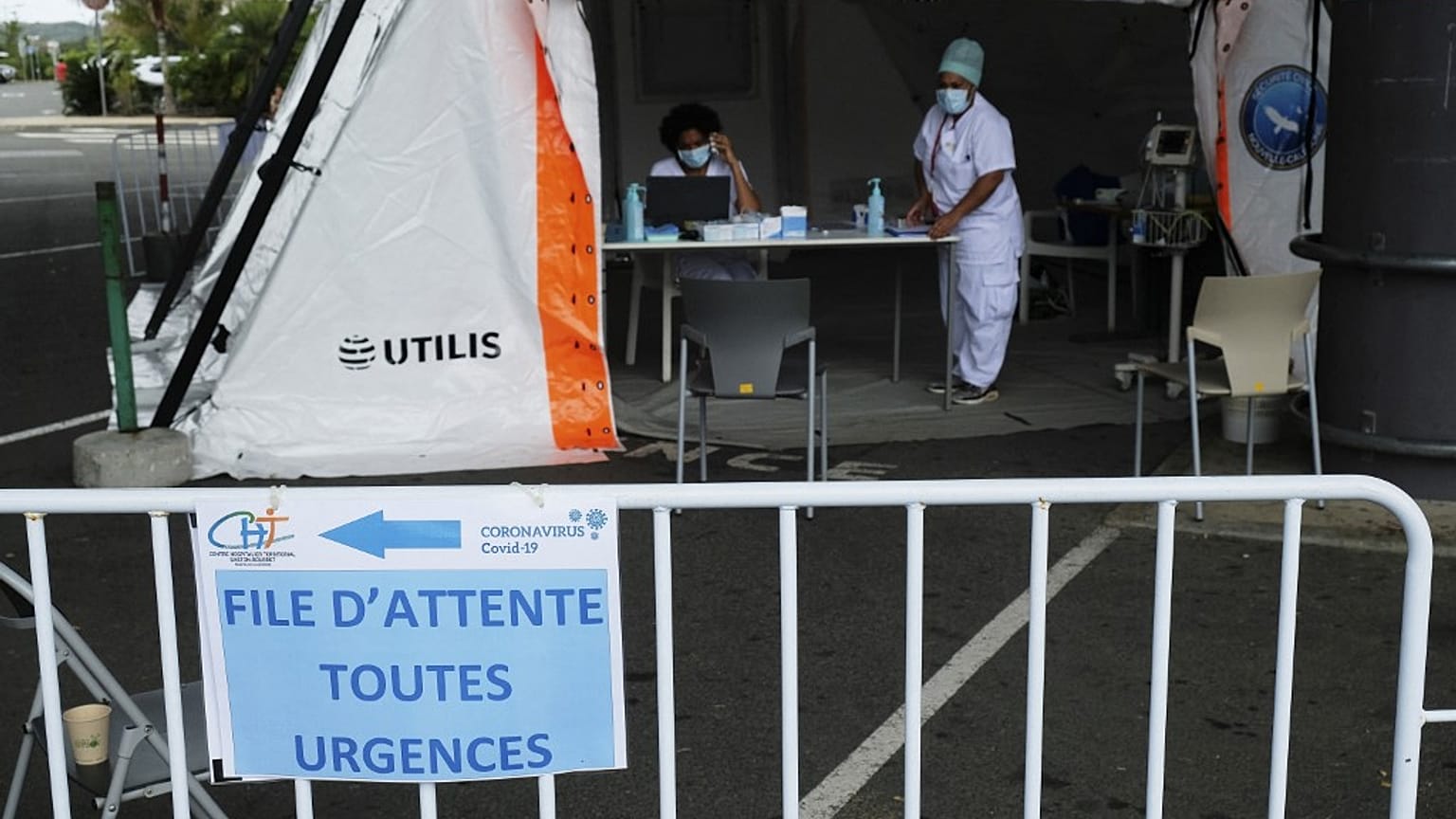 L'entrée de l'hôpital de Dumbea (Nouvelle-Calédonie, France), le 7 septembre dernier
