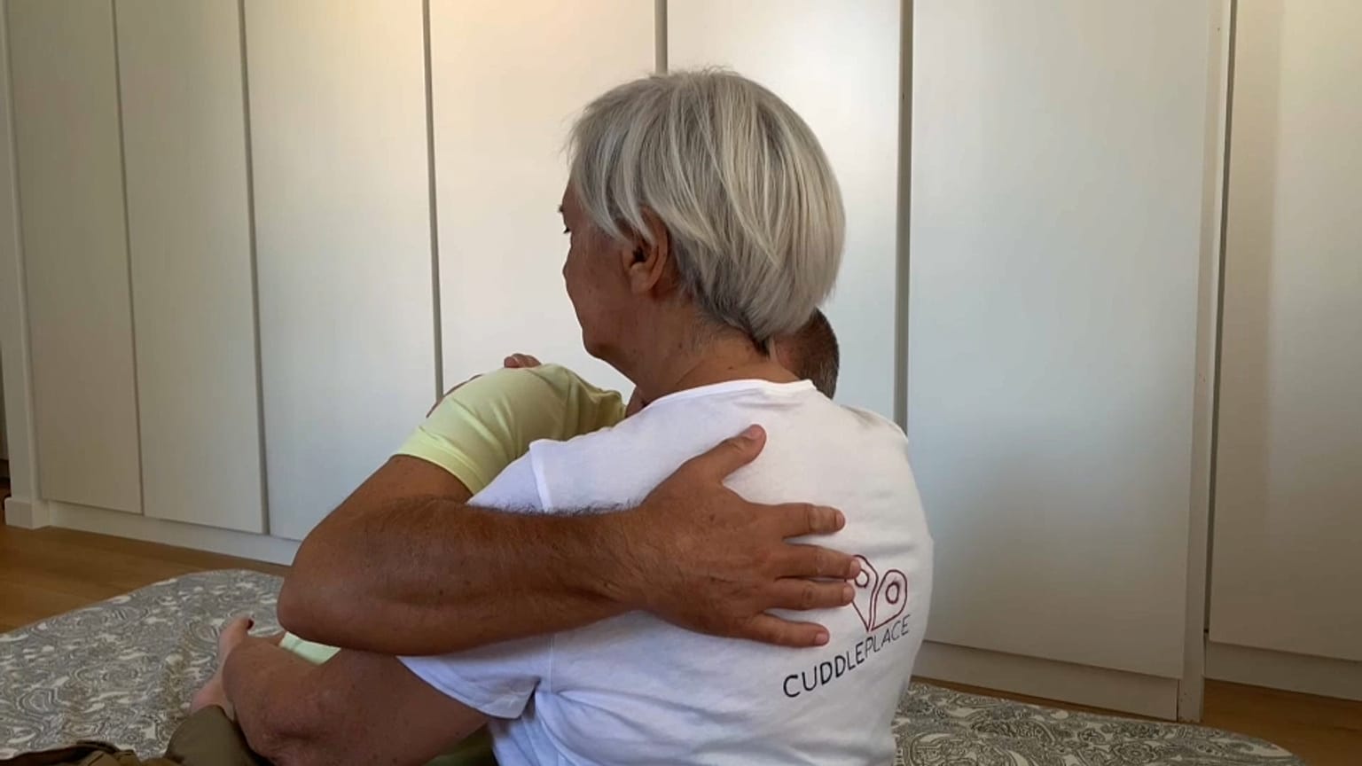 Walter Tabbì, a regular customer at the Cuddle Place in central Rome. 
