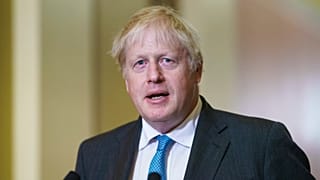 British Prime Minister Boris Johnson at the U.S. Capitol in Washington, Sept. 22, 2021. 