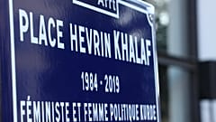 Hevrin Halef'in ismi Lyon'da bir meydana verildi