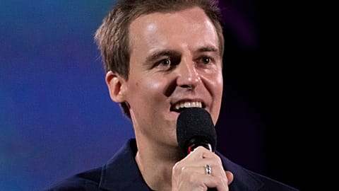 In this Sept. 28, 2019, file photo, Global Citizen CEO Hugh Evans speaks at the Global Citizen Festival in Central Park in New York.