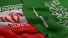 پرچم‌های ایران و عربستان