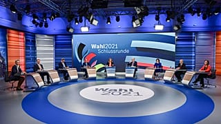 Spitzenpolitiker bei der Schlussrunde