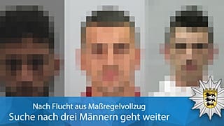 Noch immer fahndet die Polizei nach 3 Entflohenen