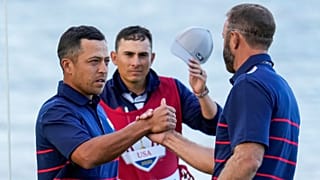 Team USA's Xander Schauffele and Dustin Johnson each won both their matches on Friday.