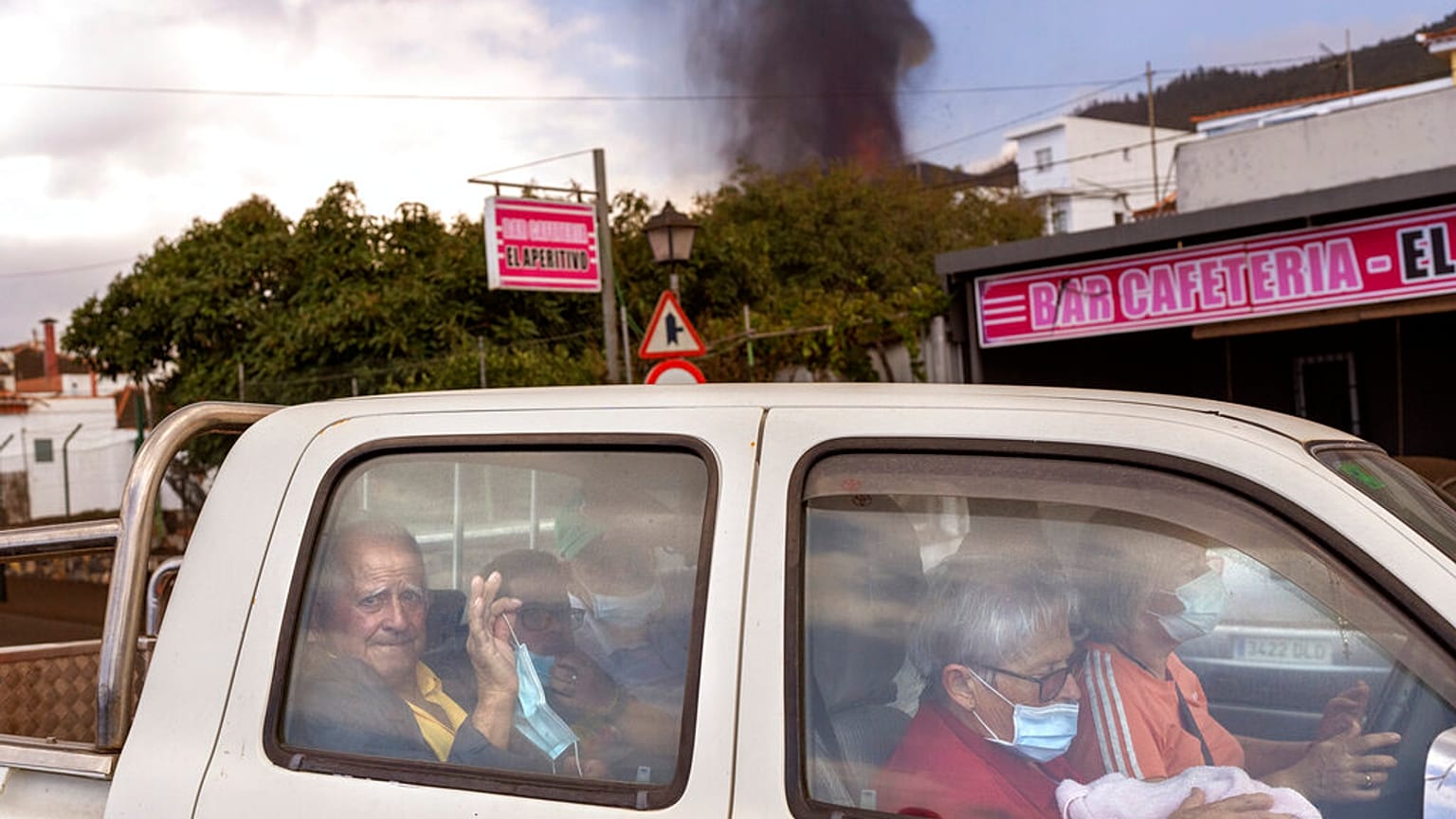 Evacuaciones en la isla de La Palma