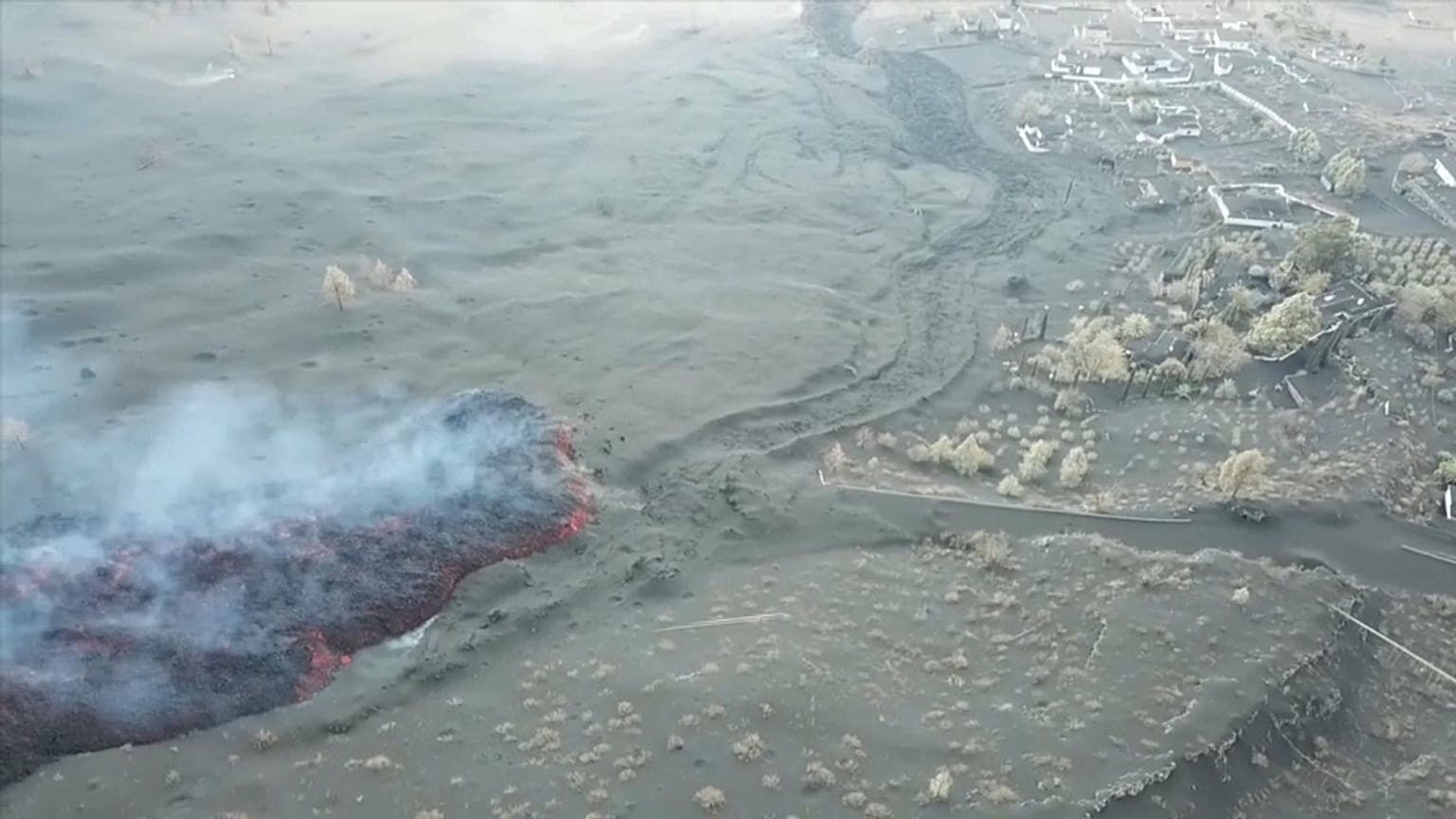 Aus der Luft ist Lava gut zu sehen