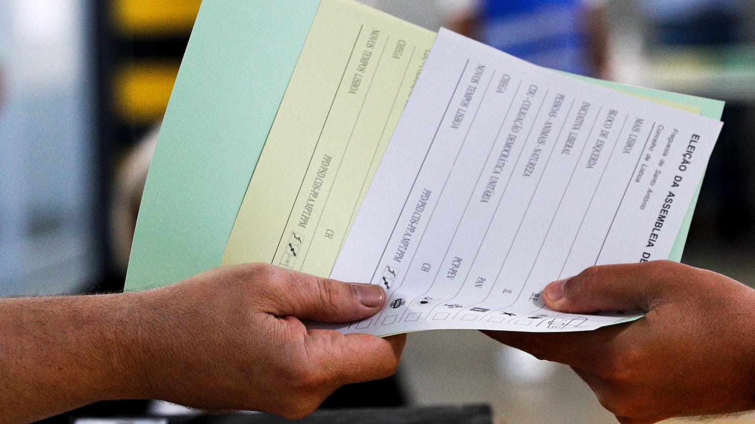 Secção de voto em Lisboa