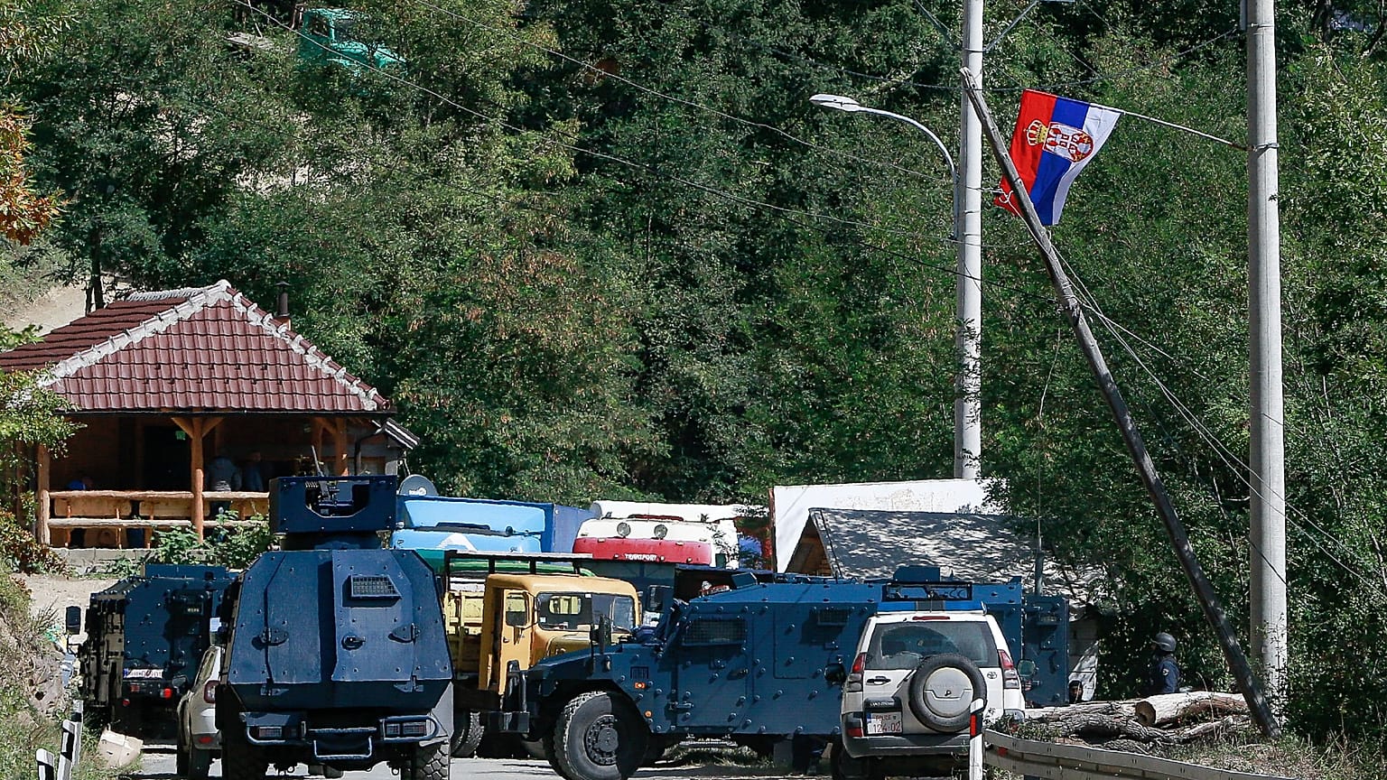 Kosova'daki sınır kapısı 