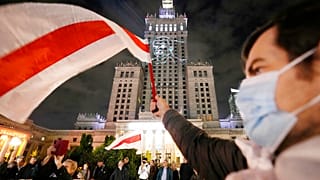 Protesta en Varsovia para la liberación de un periodista detenido por Bielorrusia