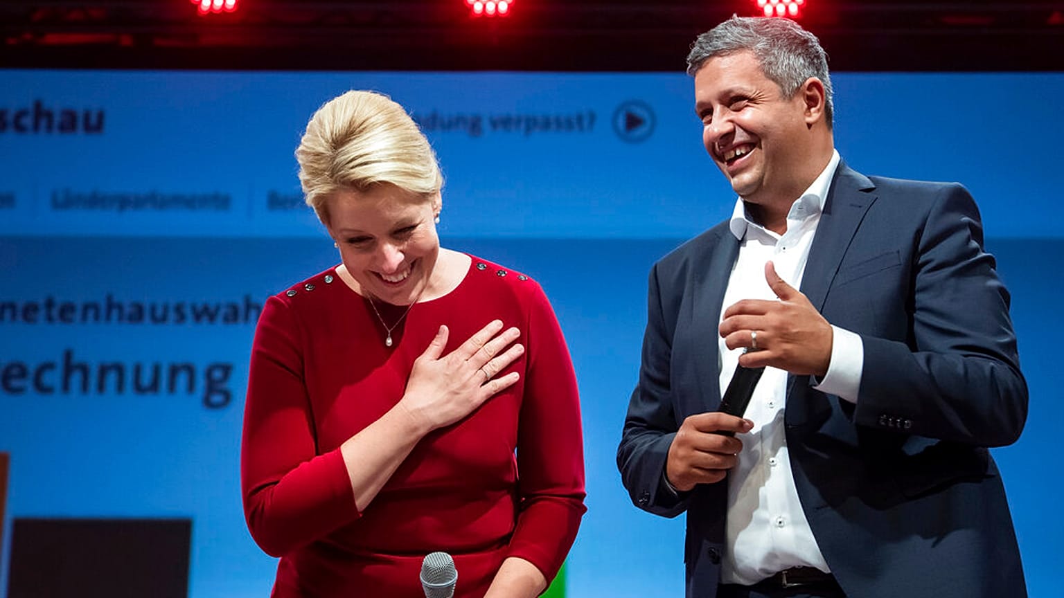 Franziska Giffey in der Wahlnacht am 26.09.2021
