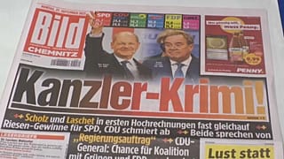 La Une du journal allemand Das Bild ce lundi 27 septembre 2021