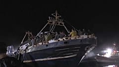 Desembarco de 686 migrantes en Lampedusa, Italia