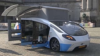 Le prototype "Stella Vita", lors de son escale à Bruxelles (Belgique) - capture d'écran d'une vidéo AP