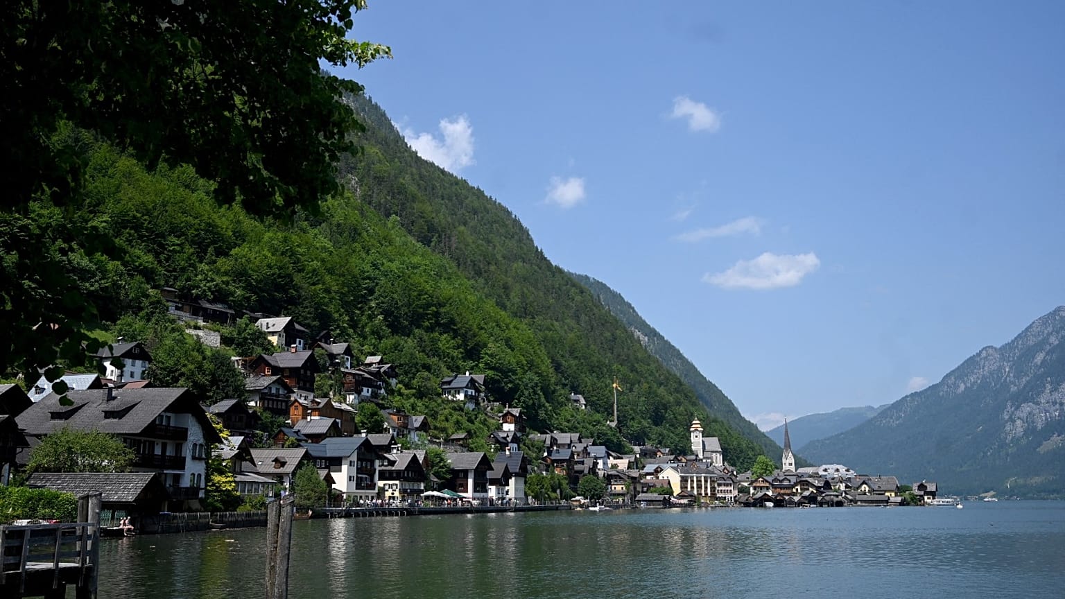 Photo d'illustration : le village de Hallstatt, dans le land de Haute-Autriche, en juillet 2021