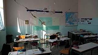Φωτογραφία από τις ζημιές του σεισμού στην Κρήτη