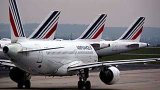 Planes on the runway at Paris Charles de Gaulle