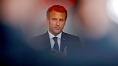 French President Emmanuel Macron in Paris, Tuesday, Sept. 28, 2021 Gonzalo Fuentes/Pool Photo via AP)