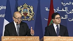 وزير الخارجية الفرنسي جان إيف لودريان ونظيره المغربي ناصر بوريطة في الرباط بالمغرب - الاثنين 9 أكتوبر 2017.