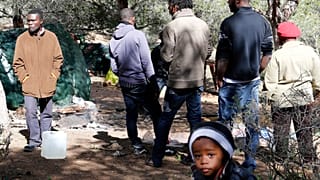 مخيم للمهاجرين في محافظة الناظور شمال المغرب.