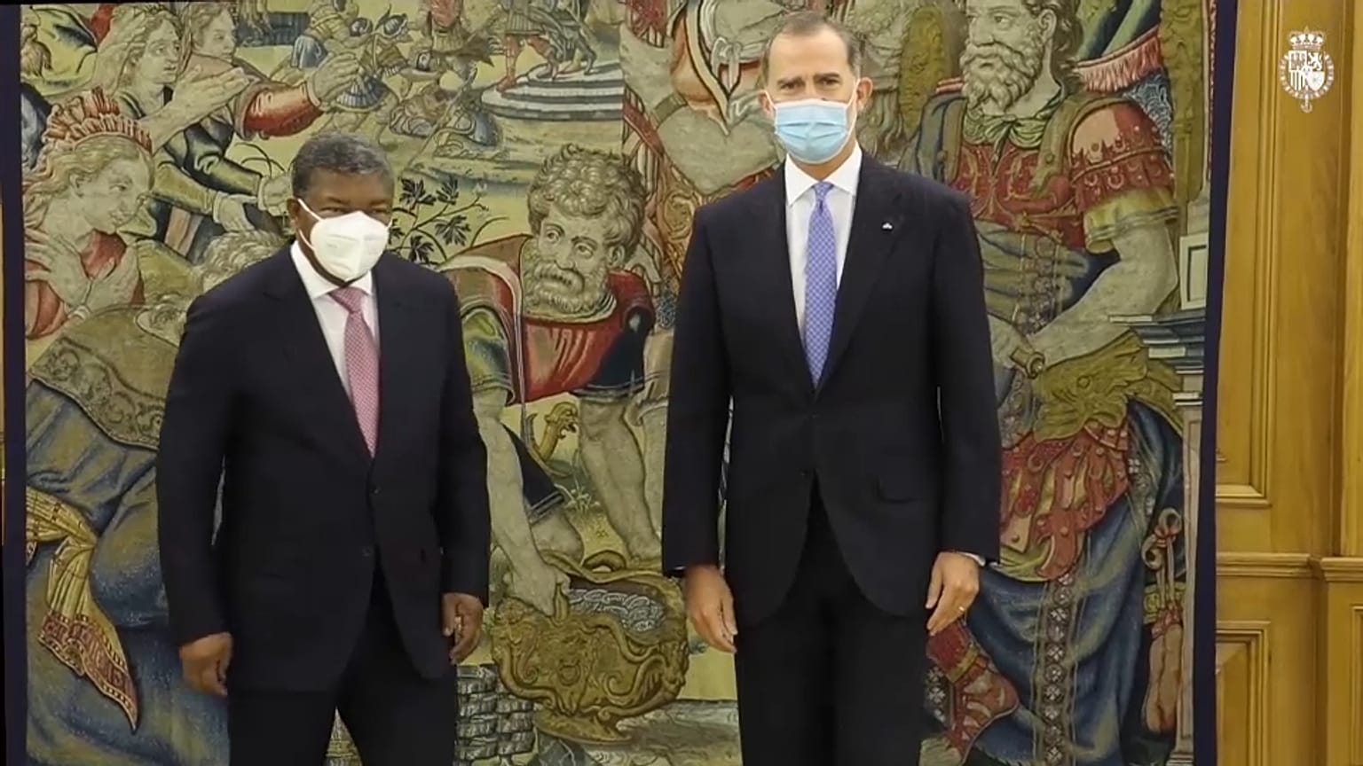 El presidente de Angola con el Rey de España