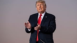 الرئيس الأمريكي السابق دونالد ترامب خلال رالي سيف امريكا. 