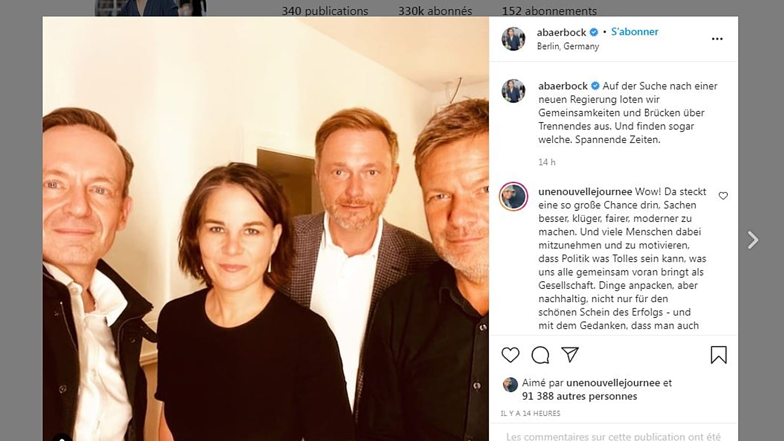 Selfie der Vorverhandlungen zwischen Grünen und FDP