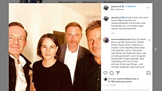 Selfie der Vorverhandlungen zwischen Grünen und FDP