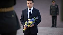 Ukrainian President Volodymyr Zelenskyy attended the ceremony in Kyiv.