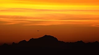 Un avion survolant le mont Blanc France, le 27 septembre 2021