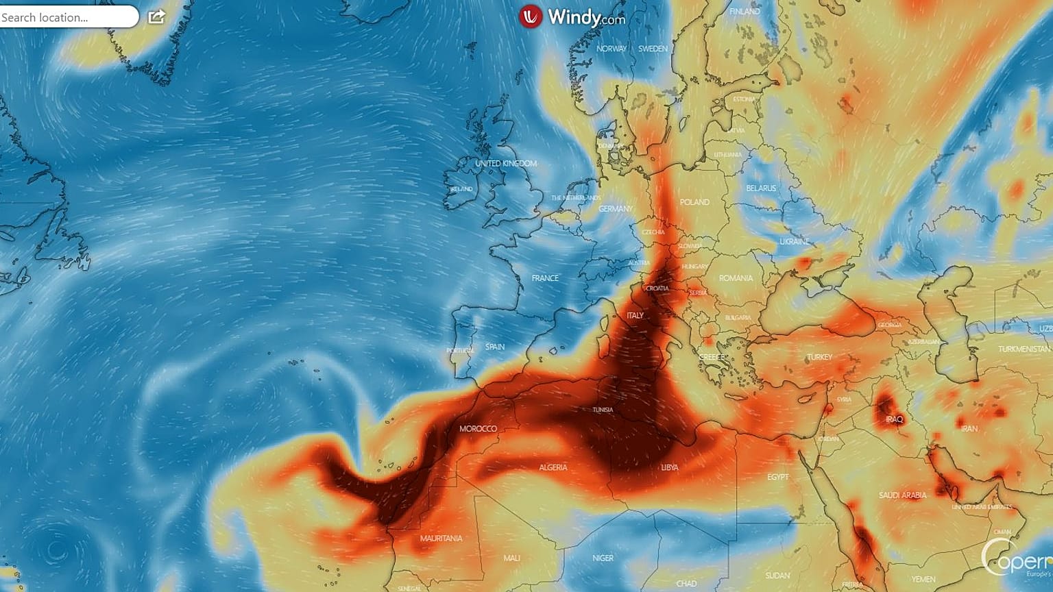Previsión de emisiones de SO2 para el miércoles 29 de septiembre