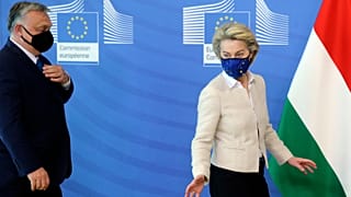 Orbán Viktor és Ursula von der Leyen Brüsszelben